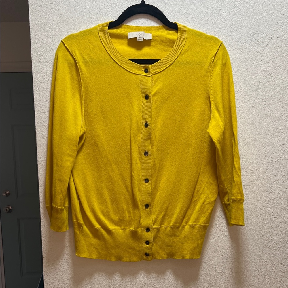 Cato Vibrant Yellow Cardigan Sweater